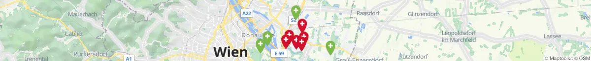 Kartenansicht für Apotheken-Notdienste in der Nähe von Stadlau (1220 - Donaustadt, Wien)